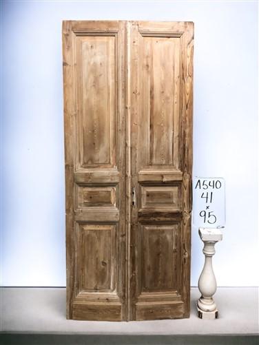 Antique French Double Doors (41x95) Raised Panel Doors, European Doors A540
