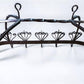 Oval Wrought Iron Hanging Pot Rack, Kitchen Decor, Ceiling Mount Pot Pan Holder,