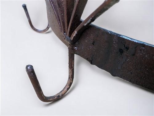 Oval Wrought Iron Hanging Pot Rack, Kitchen Decor, Ceiling Mount Pot Pan Holder,