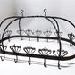 Oval Wrought Iron Hanging Pot Rack, Kitchen Decor, Ceiling Mount Pot Pan Holder,