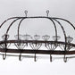 Oval Wrought Iron Hanging Pot Rack, Kitchen Decor, Ceiling Mount Pot Pan Holder,