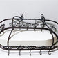 Oval Wrought Iron Hanging Pot Rack, Kitchen Decor, Ceiling Mount Pot Pan Holder,