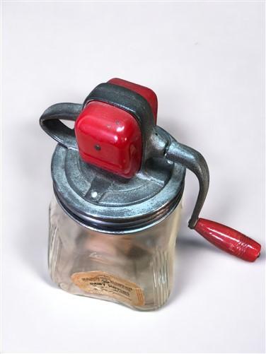Butter churn - Farm Master Hand Crank Butter Churn, Vintage Glass Tabletop Wooden Paddle Dairy by The Old Grainery (Butter...