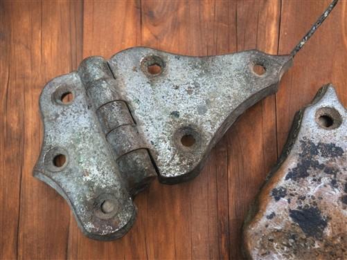 Ice Box Hardware, Vintage Latch Door Hinge, Salvage Cooler Chest Handle Lock A9,