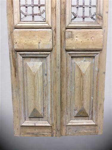Antique French Double Doors (35x104.5) Iron Wood Doors, European Doors D279