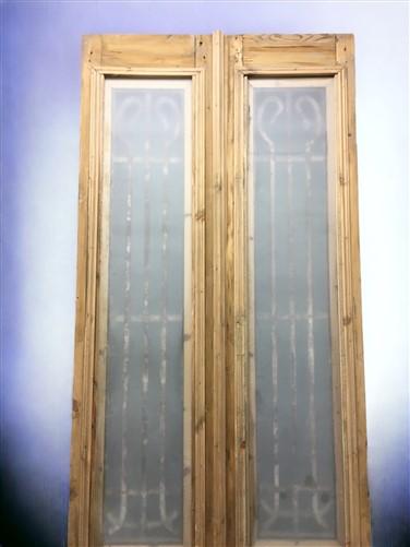 Antique French Double Doors (35x104.5) Iron Wood Doors, European Doors D279