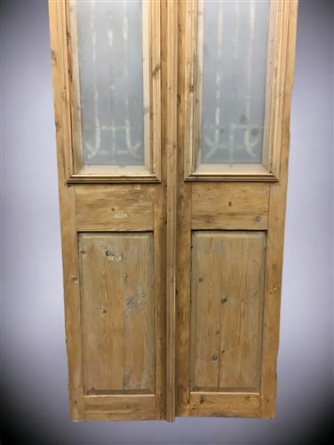 Antique French Double Doors (35x104.5) Iron Wood Doors, European Doors D279