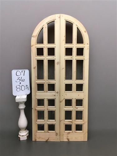Door - Arched French Double Doors (36x80.75) 14 Pane Glass Doors European Styled O7 by The Old Grainery (antique doors, ba...