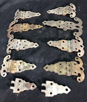 Ice Box Hardware, Vintage Latch Door Hinge, Salvage Cooler Chest Handle Lock V,