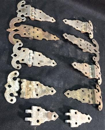 Ice Box Hardware, Vintage Latch Door Hinge, Salvage Cooler Chest Handle Lock V,