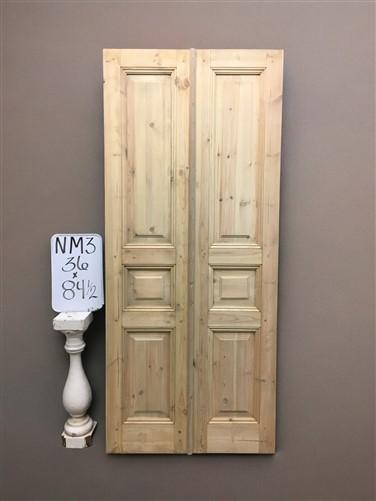 Door - French Double Doors (36x84.5) Pine Interior Door, European Rustic Styled, NM3 by The Old Grainery (antique doors, b...