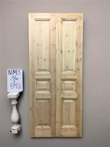 Door - French Double Doors (36x84.5) Pine Interior Door, European Rustic Styled, NM3 by The Old Grainery (antique doors, b...