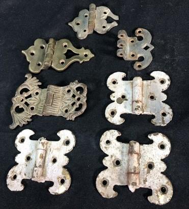 Hinges - Ice Box Hardware, Vintage Latch Door Hinge, Salvage Cooler Chest Handle Lock O, by The Old Grainery (brass, cabin...