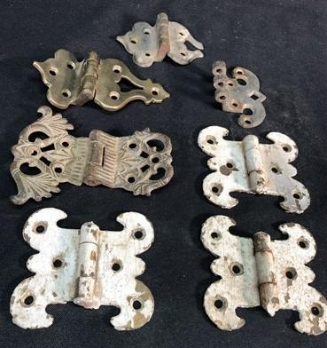 Hinges - Ice Box Hardware, Vintage Latch Door Hinge, Salvage Cooler Chest Handle Lock O, by The Old Grainery (brass, cabin...