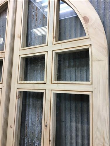 Arched French Double Doors (48x96) 14 Pane Glass Doors European Styled O11