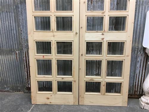 Arched French Double Doors (48x96) 14 Pane Glass Doors European Styled O11