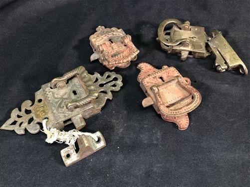 Ice Box Hardware, Vintage Latch Door Hinge, Salvage Cooler Chest Handle Lock L,