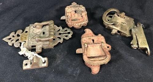 latch - Ice Box Hardware, Vintage Latch Door Hinge, Salvage Cooler Chest Handle Lock L, by The Old Grainery (brass, cabine...