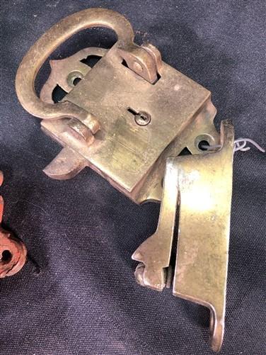 Ice Box Hardware, Vintage Latch Door Hinge, Salvage Cooler Chest Handle Lock L,