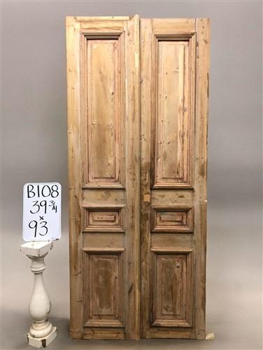 Antique French Double Doors (39.75x93) European Thick Molding Design B108