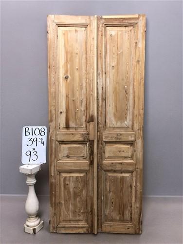 Antique French Double Doors (39.75x93) European Thick Molding Design B108