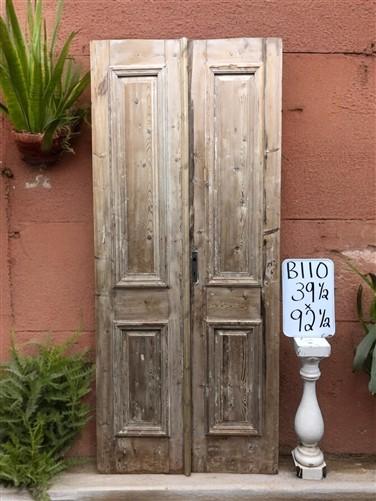 Antique French Double Doors (39.5x92.5) European Thick Molding Design B110
