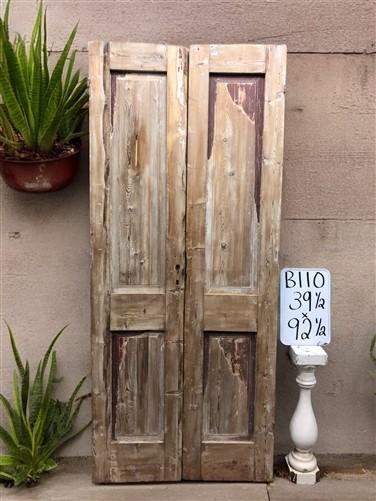 Antique French Double Doors (39.5x92.5) European Thick Molding Design B110