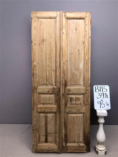 Antique French Double Doors (39.5x95.75) European Thick Molding Design B115