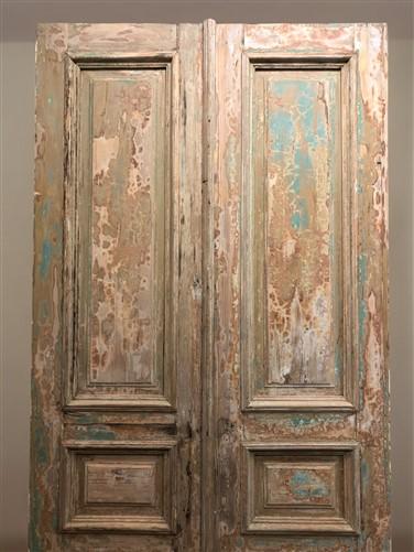 Antique French Double Doors (43.5x95.5) European Thick Molding Design B117
