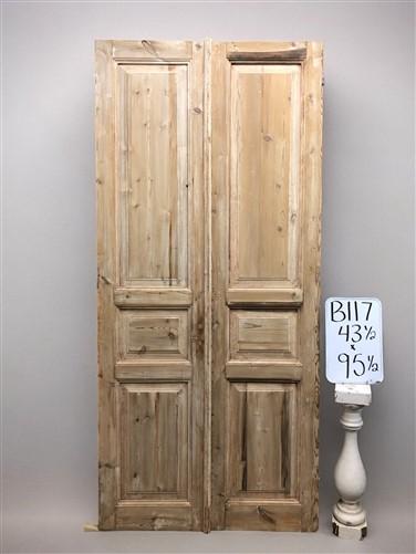Antique French Double Doors (43.5x95.5) European Thick Molding Design B117