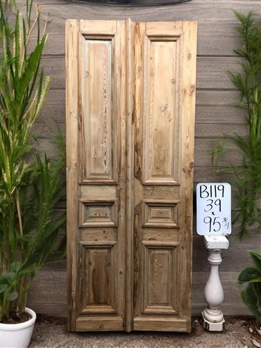 Antique French Double Doors (39x95.75) European Thick Molding Design B119