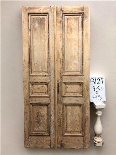 Antique French Double Doors (43.5x93) European Thick Molding Design B127