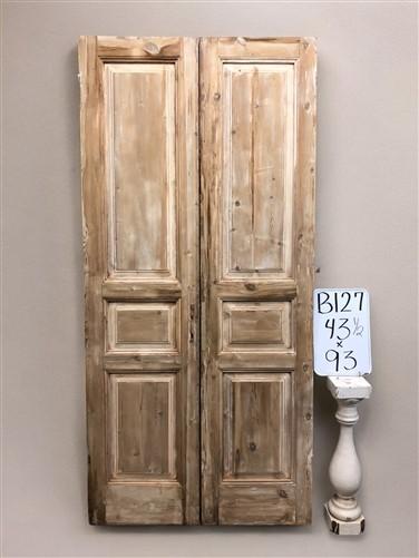 Antique French Double Doors (43.5x93) European Thick Molding Design B127