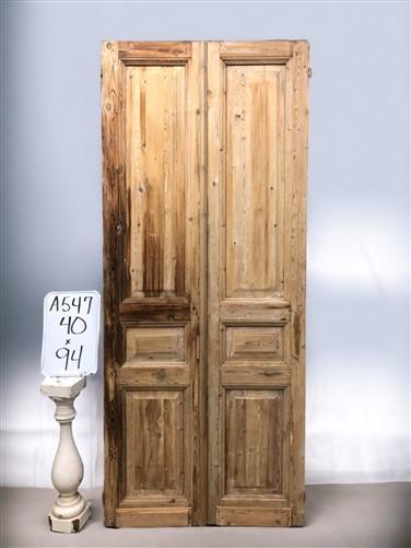 Antique French Double Doors (40x94) Raised Panel Doors, European Doors A547