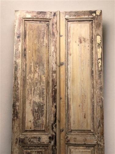 Antique French Double Doors (38.5x102) Raised Panel Doors, European Doors A554
