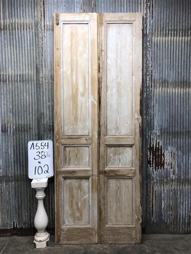 Antique French Double Doors (38.5x102) Raised Panel Doors, European Doors A554
