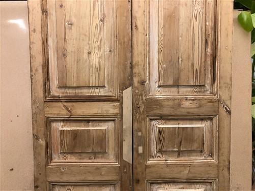 Antique French Double Doors (42.5x91.75) Raised Panel Doors, European Doors A573