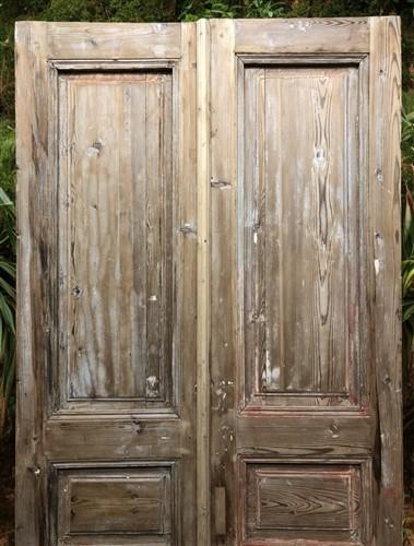 Antique French Double Doors (39x92.5) Raised Panel Doors, European Doors A580