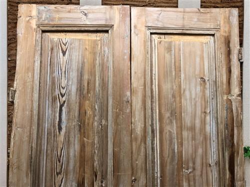 Antique French Double Doors (39x92.5) Raised Panel Doors, European Doors A580