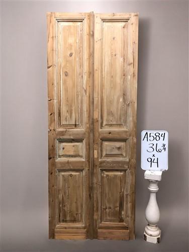 Antique French Double Doors (36.75x94) Raised Panel Doors, European Doors A584