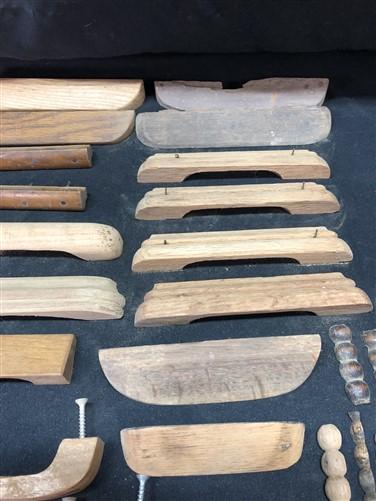 Lot Wooden Drawer Knob Pulls, Vintage Salvage Hardware, Cupboard Latch Catch B, by The Old Grainery (cabinet, cupboard, de...