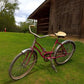 Bicycle - 1966 Columbia Pink Girls Bicycle, Pink Step Through Girls Bike, Serial #R595005 by The Old Grainery (1 speed, 19...