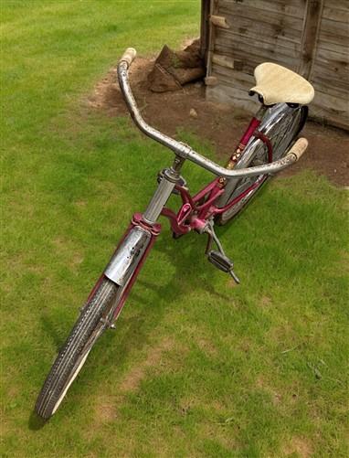 1966 Columbia Pink Girls Bicycle, Pink Step Through Girls Bike, Serial – The Old Grainery