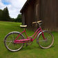 Bicycle - 1966 Columbia Pink Girls Bicycle, Pink Step Through Girls Bike, Serial #R595005 by The Old Grainery (1 speed, 19...
