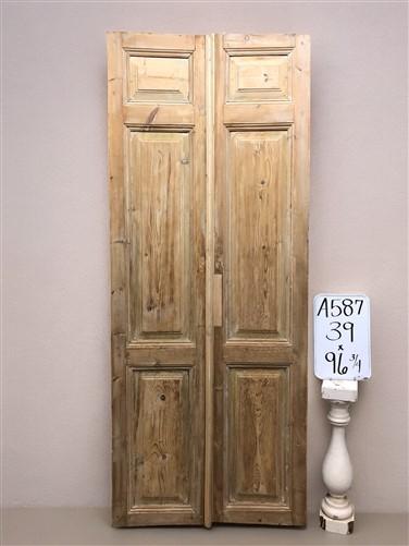 Antique French Double Doors (39x96.75) Raised Panel Doors, European Doors A587