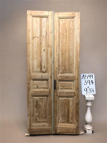 Door - Antique French Double Doors (39.75x93) Raised Panel Doors, European Doors A599 by The Old Grainery (antique doors,...