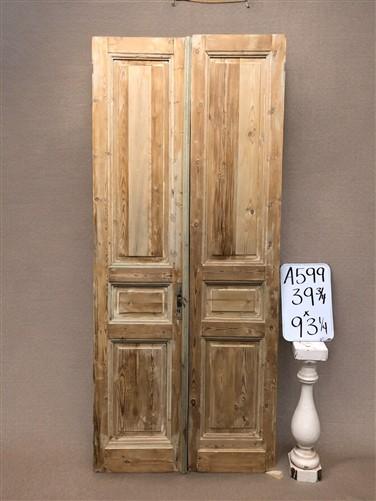 Door - Antique French Double Doors (39.75x93) Raised Panel Doors, European Doors A599 by The Old Grainery (antique doors,...