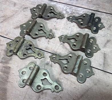 Hinges - Ice Box Hardware, Vintage Latch Door Hinge, Salvage Cooler Chest Handle Lock A1, by The Old Grainery (brass, ches...