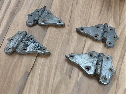 Hinges - Ice Box Hardware, Vintage Latch Door Hinge, Salvage Cooler Chest Handle Lock Z, by The Old Grainery (2 pair, ches...