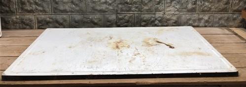 Black & White Porcelain Table Top Panel, Kitchen Cupboard Hoosier Enamel A24,
